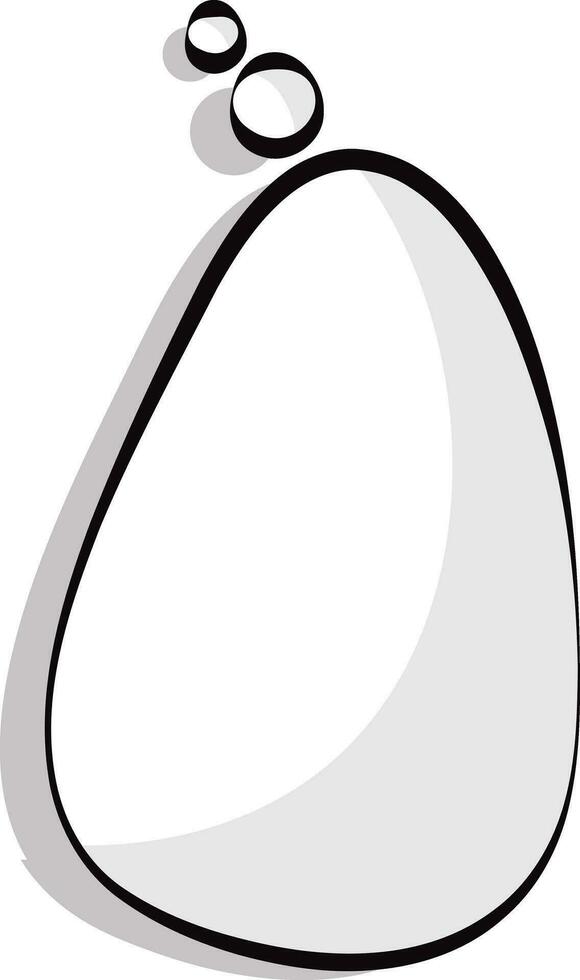 Blank speech bubble in pop art style. vector