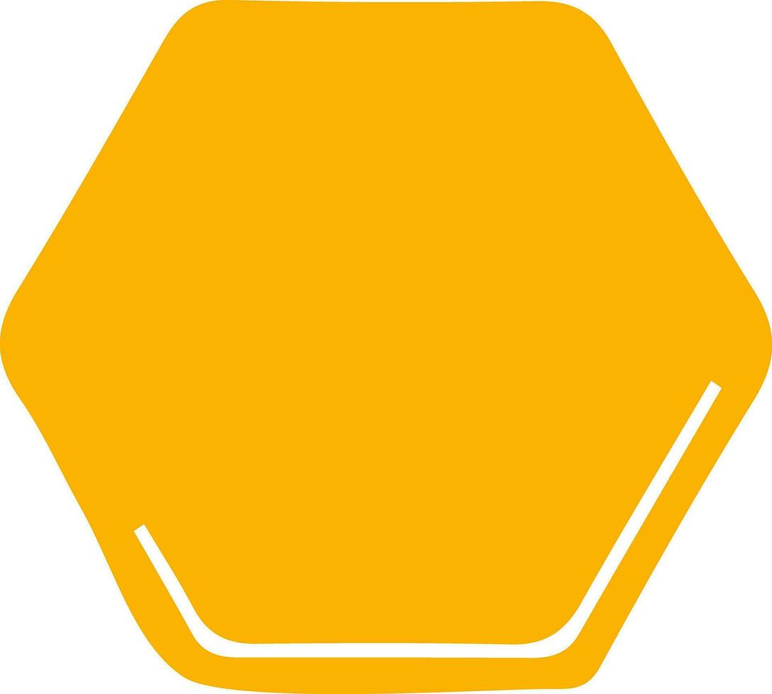 Hexgonal shape board sign or icon. vector