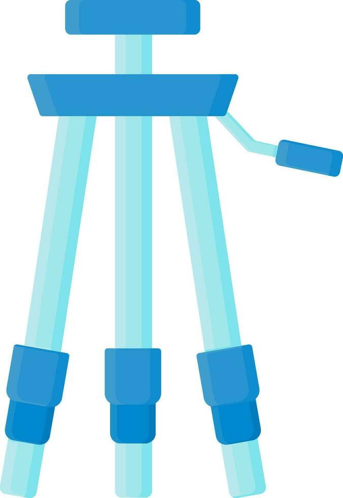 Tripod Icon In Blue Color. vector