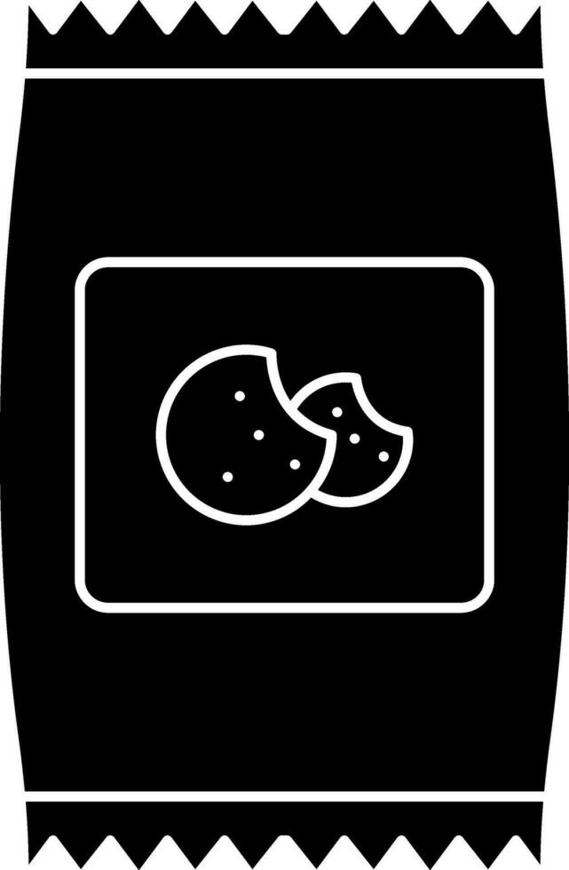 Cookie Packet Glyph Icon. vector
