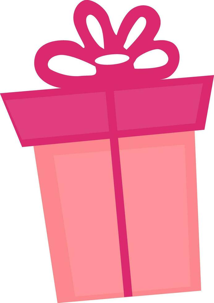 regalo caja decorado rosado arco cinta. vector