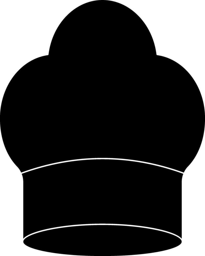 Black and white chef hat. vector