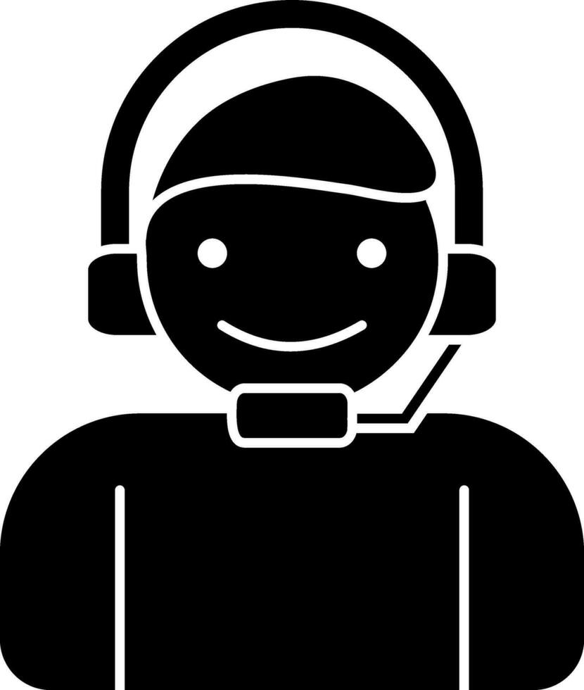 Glyph support icon or symbol. vector