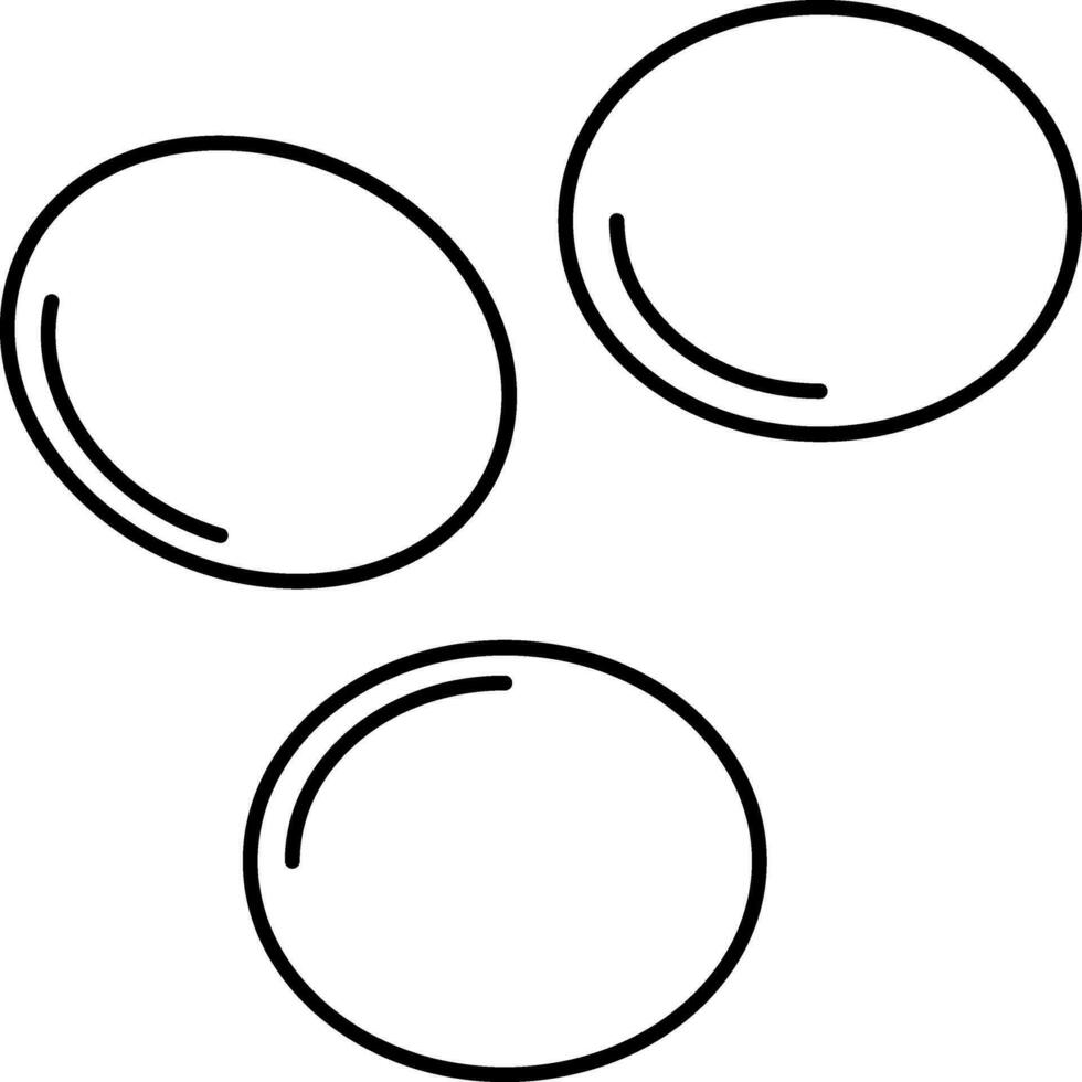 Black Thin Linear Of Blood Cells Icon. vector