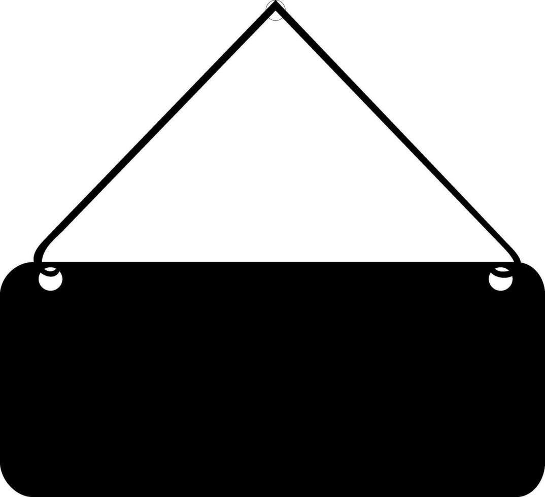 Black signboard in flat style. vector