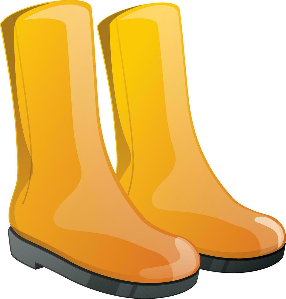 brillante amarillo color botas icono. vector