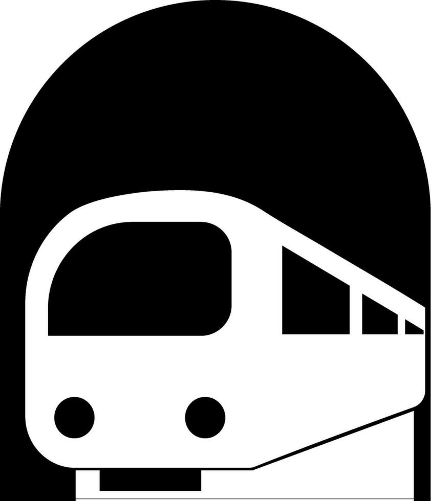 Tunnel with Metro train illustration. vector