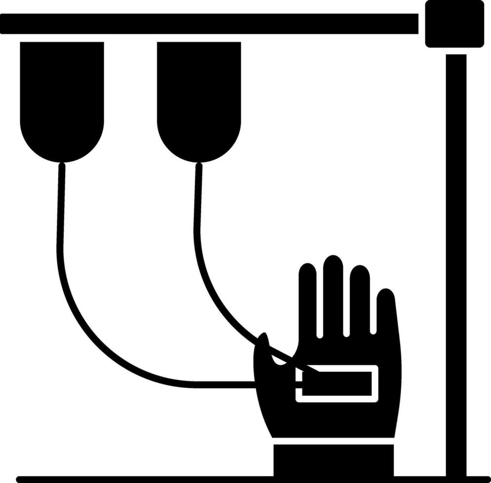 Hand Blood Transfusion Icon vector