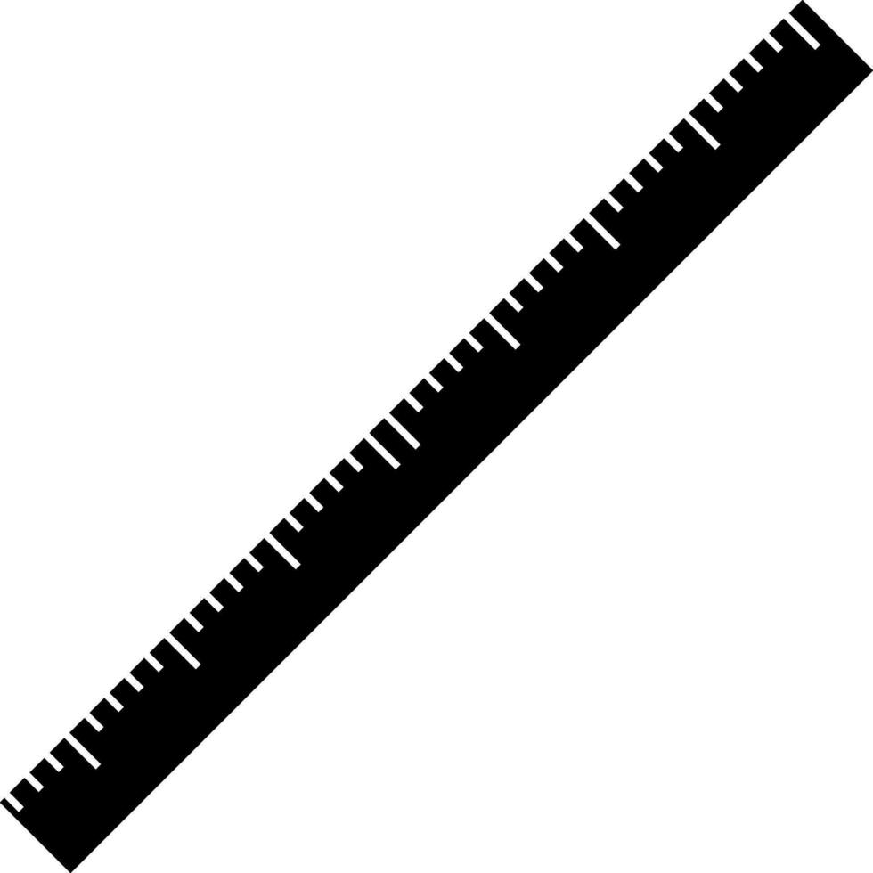 Ruler in black and white color. vector