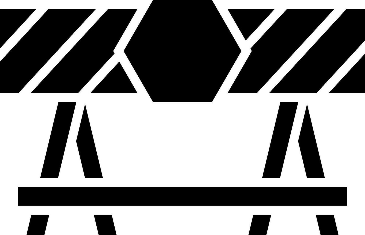 Flat style barrier icon or symbol. vector