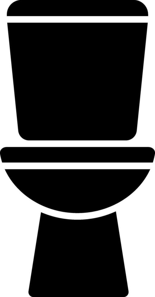 Glyph illustration of toilet icon. vector