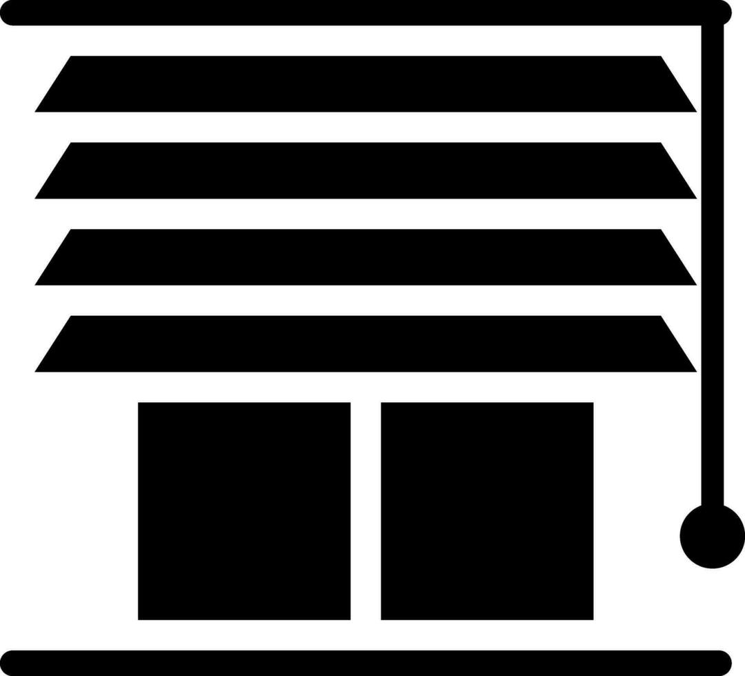 Blind window in black color. vector