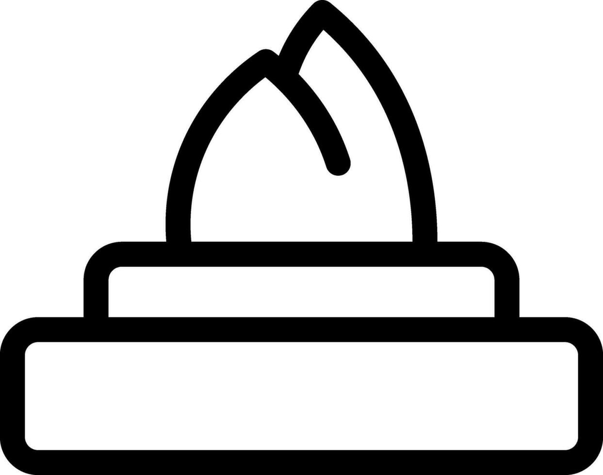 Yagna Icon in black line art. vector