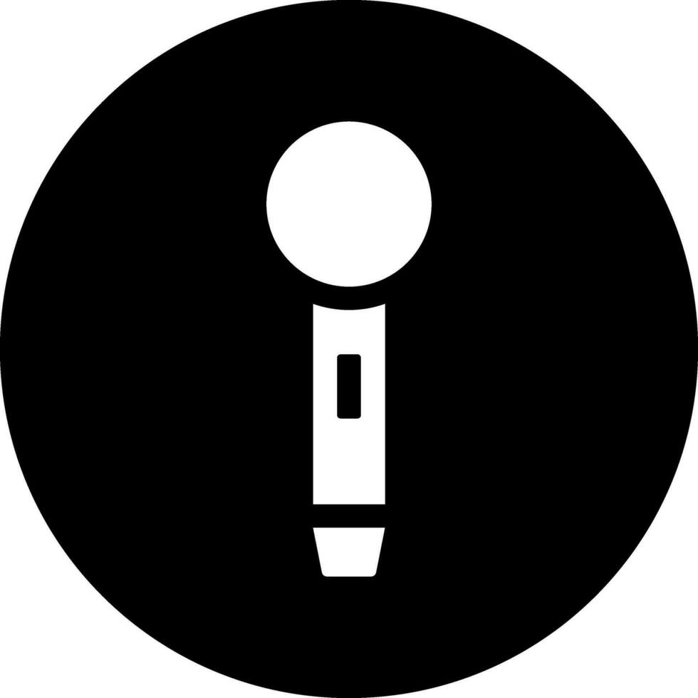 Microphone icon in Black and White color. vector