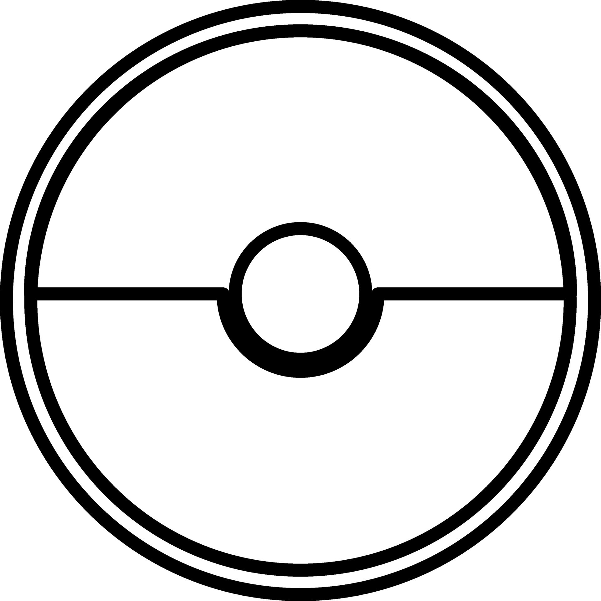 Flat style pokeball made by black line art. 25078716 Vector Art at Vecteezy