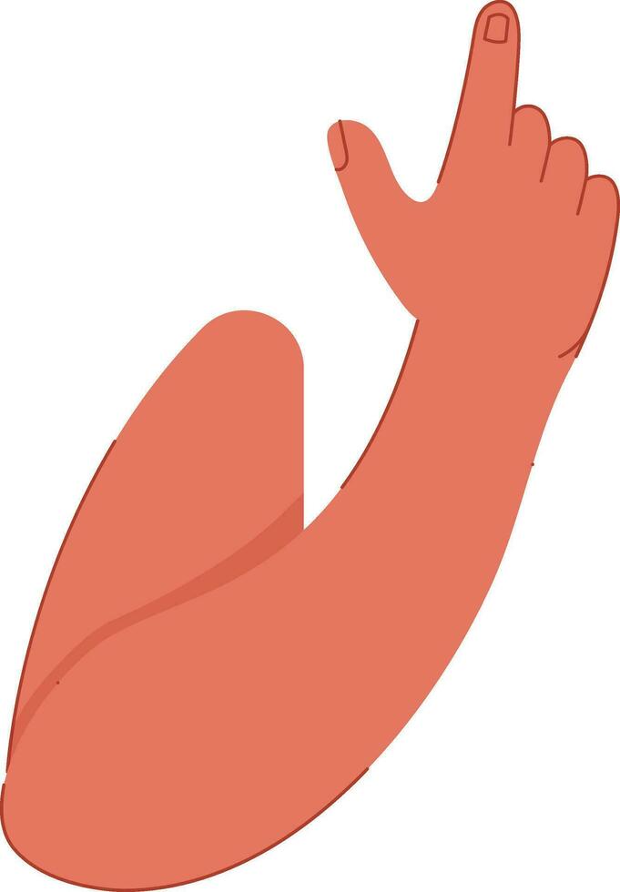 Index Finger Showing Hand Flat Vector. vector