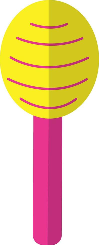 Pink and yellow racket. vector