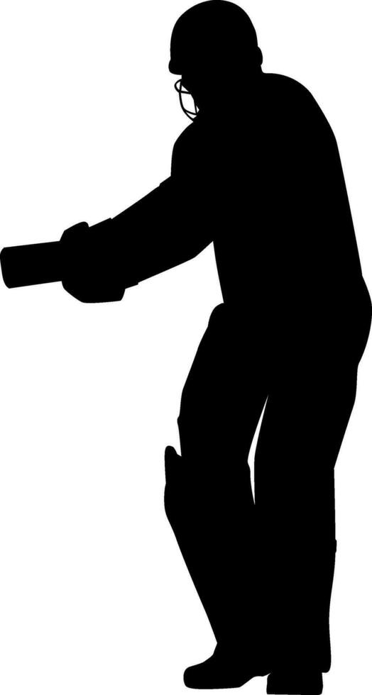 Batsman hitting cricket ball. vector