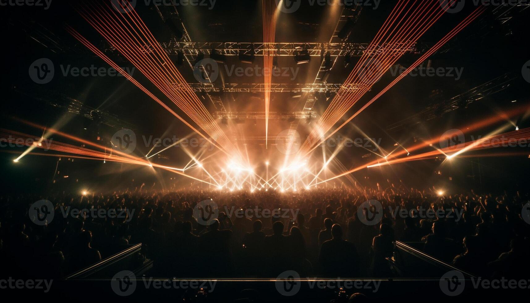 The illuminated stage lit up the night for dancing enthusiasts generated by AI photo