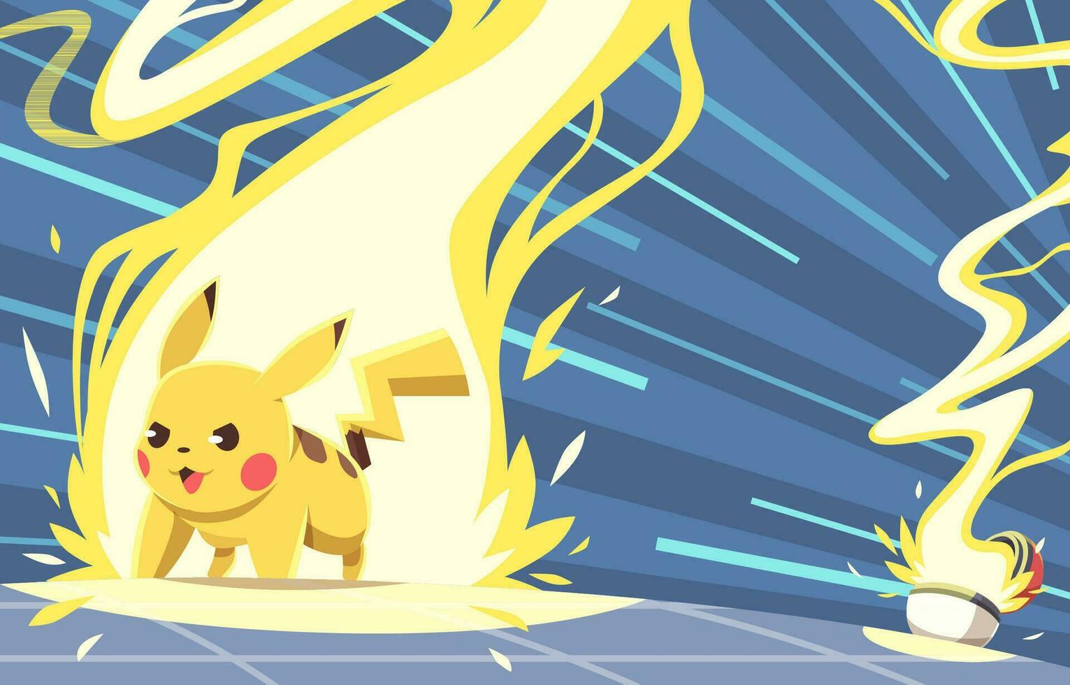 Yellow Mouse with Super Power vector