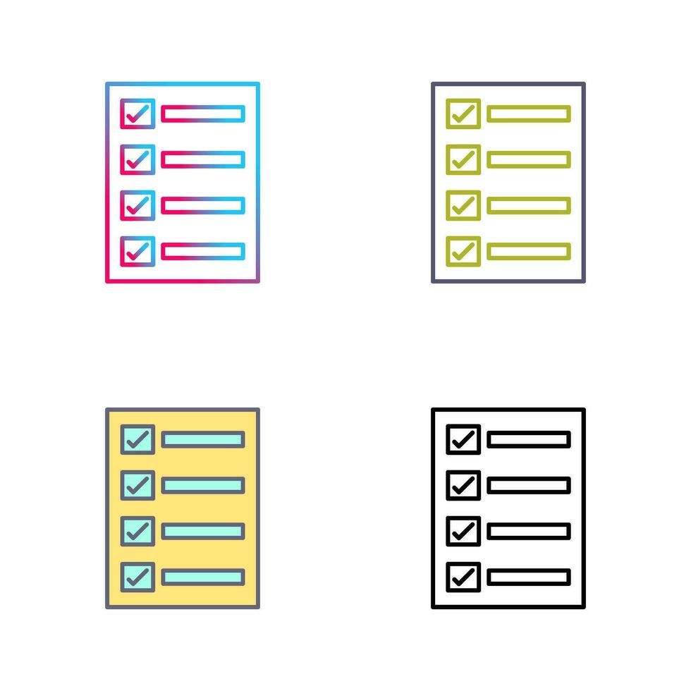 Filling Ballot Paper Vector Icon