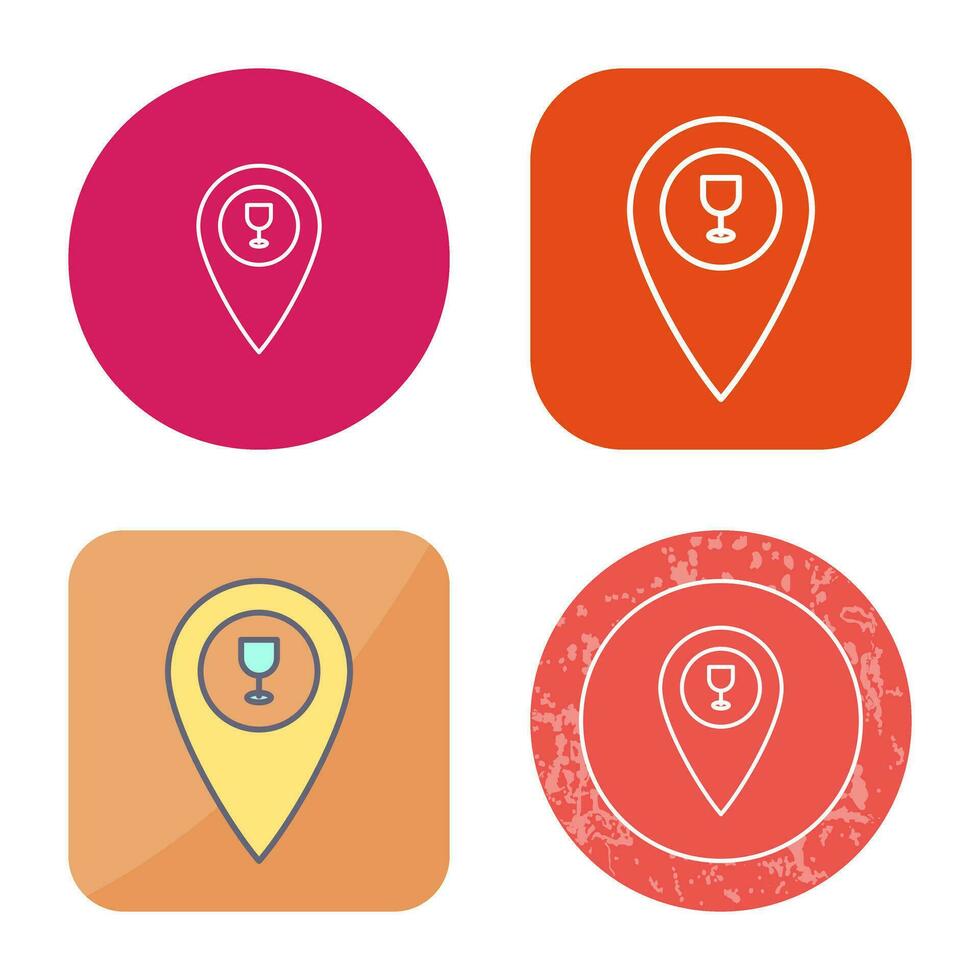Unique Bar Location Vector Icon