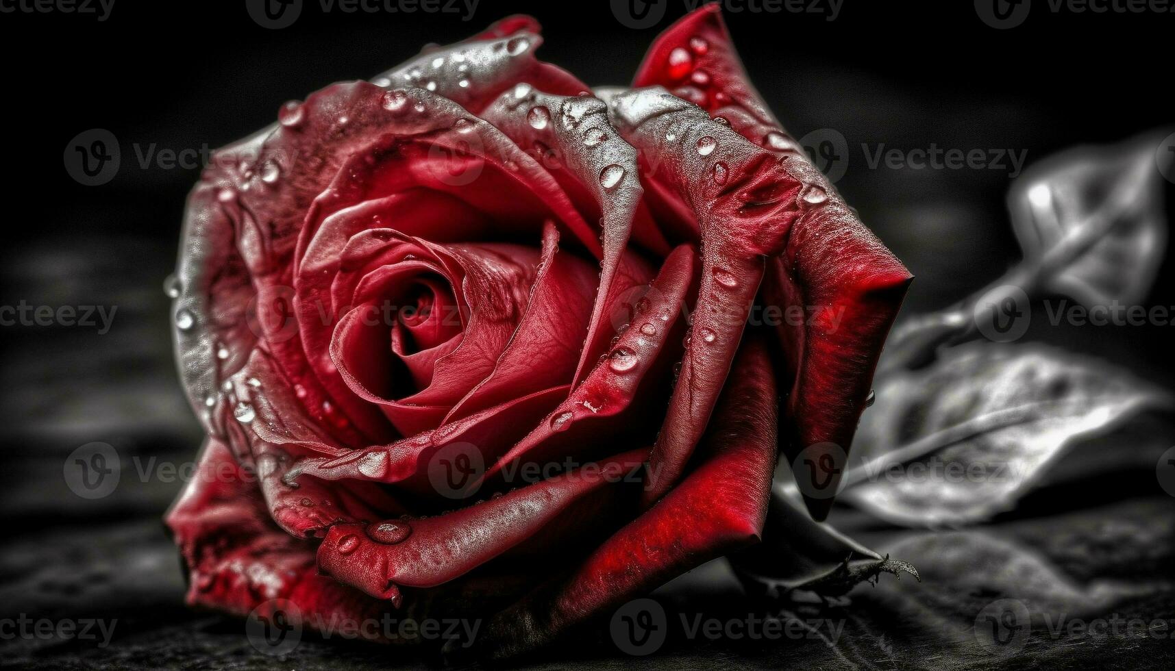 Passionate rose symbolizes love and romance in studio shot generated by AI 25080317 Stock Photo
