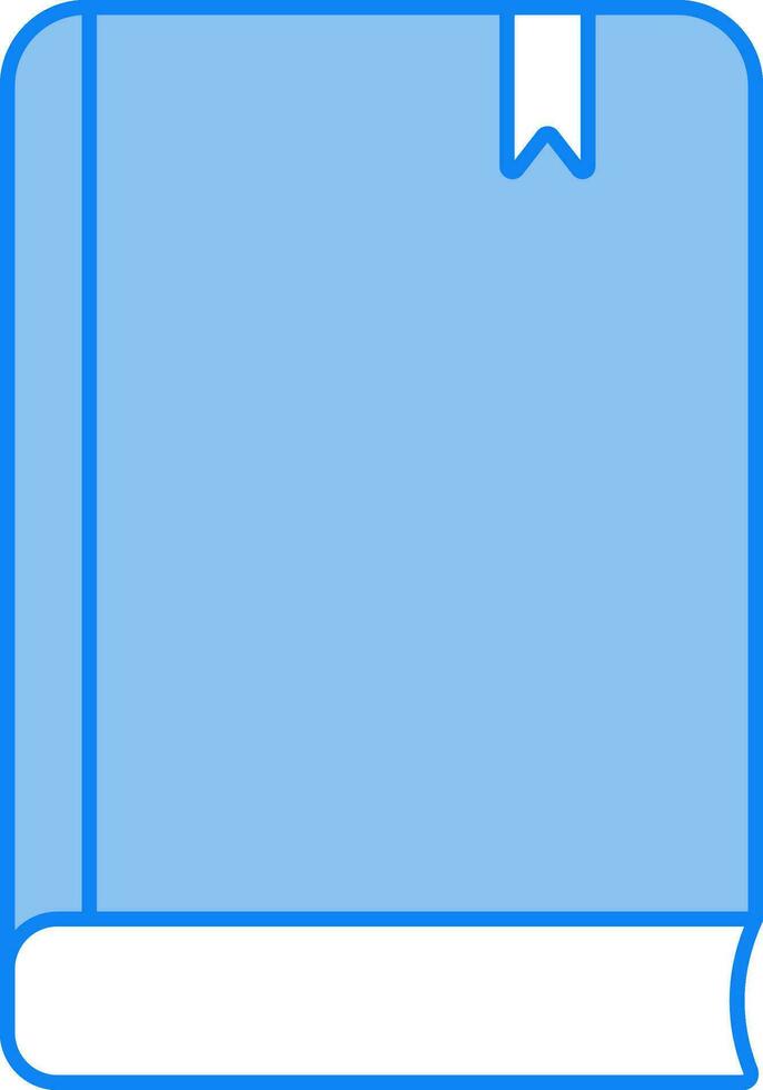 Blue Book Icon In Flat Style. vector