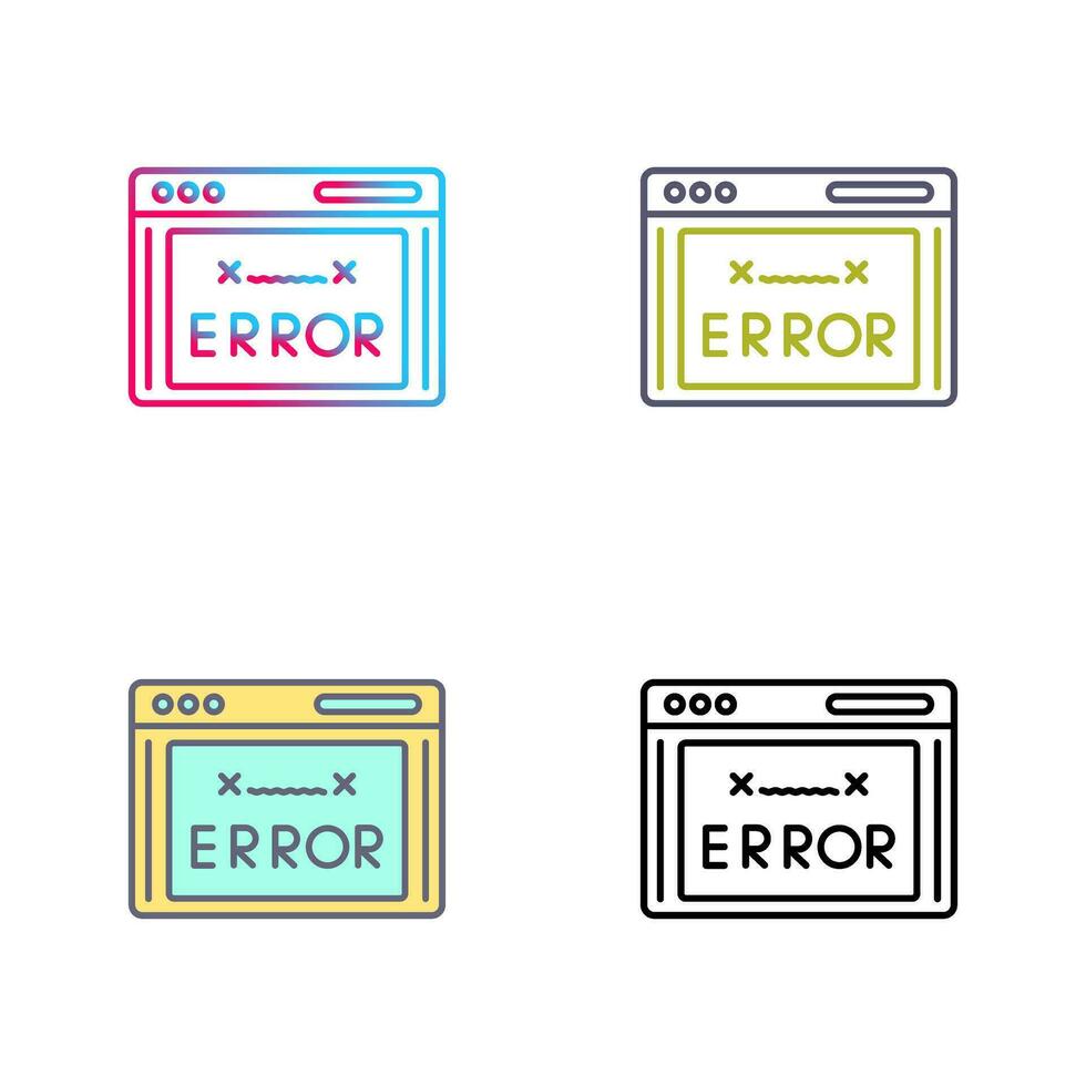 icono de vector de código de error