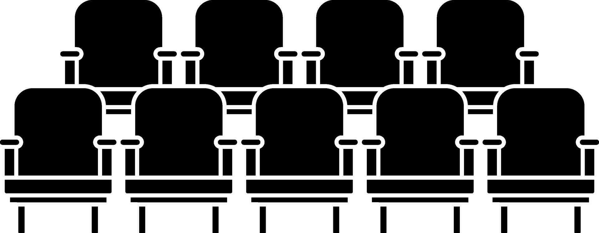Sitting chair icon in cinema concept. vector