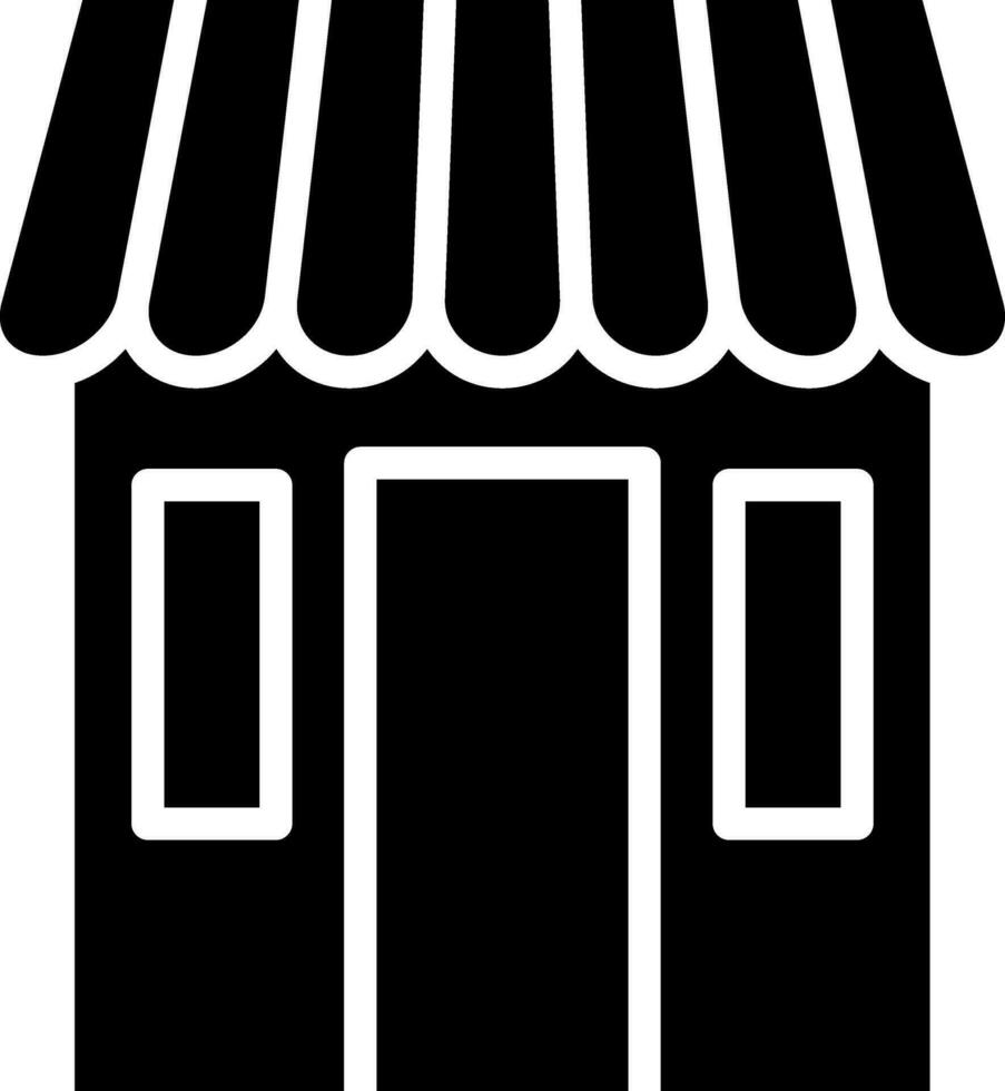 Black and White hut in flat style. vector