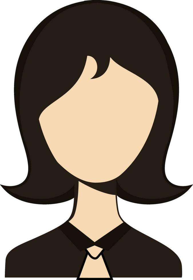 plano ilustración de un muchacha. vector