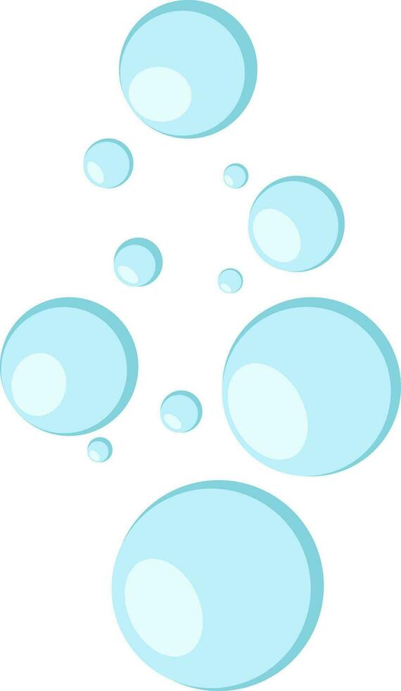 plano ilustración de agua burbujas icono. vector