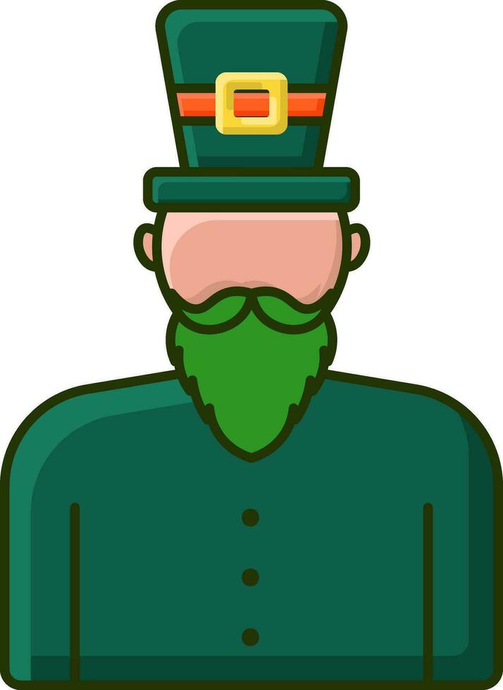 dibujos animados duende hombre personaje icono en plano estilo. vector