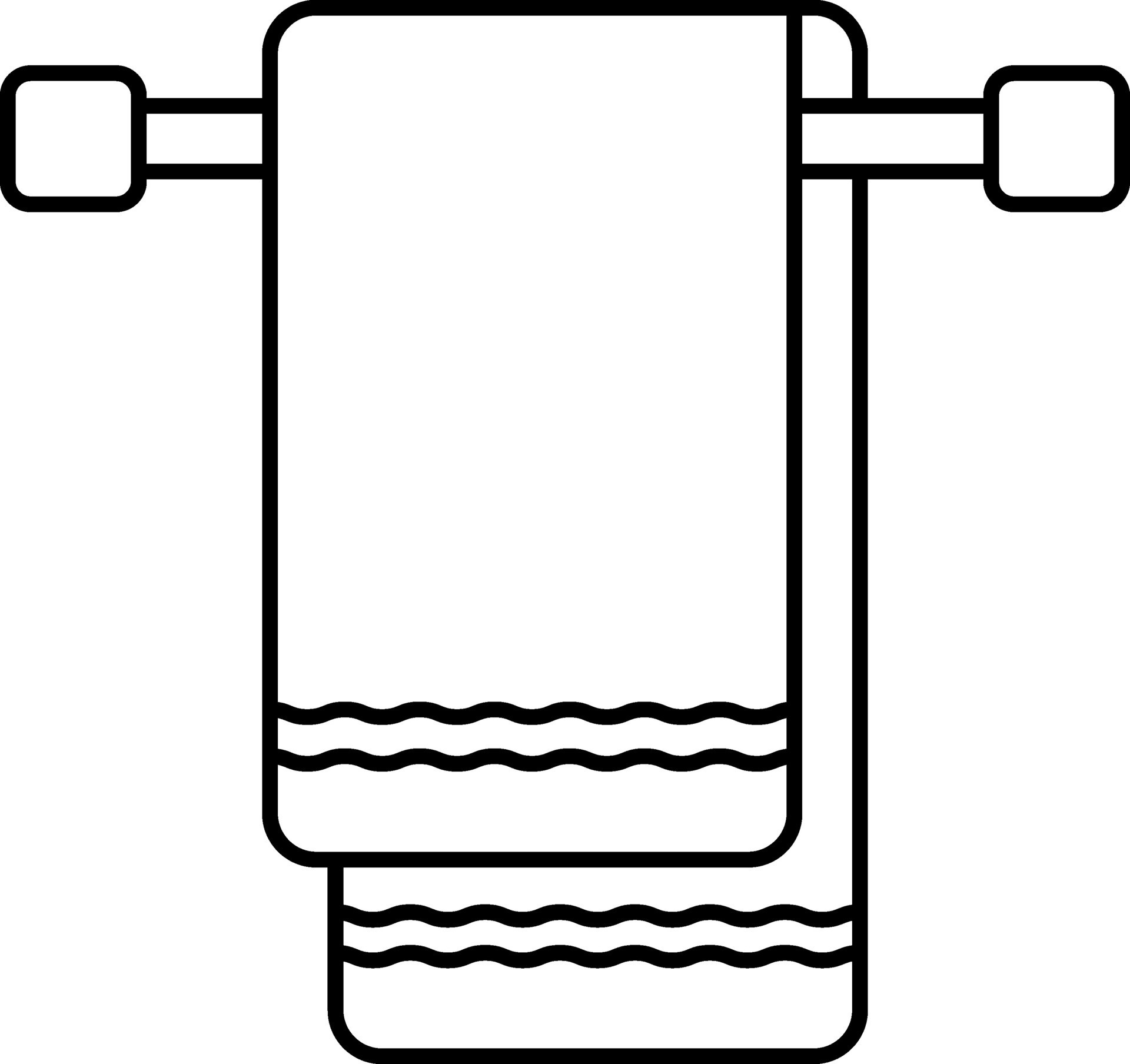 Isolated Hanging Towel Icon In Line Art. 25084489 Vector Art at Vecteezy