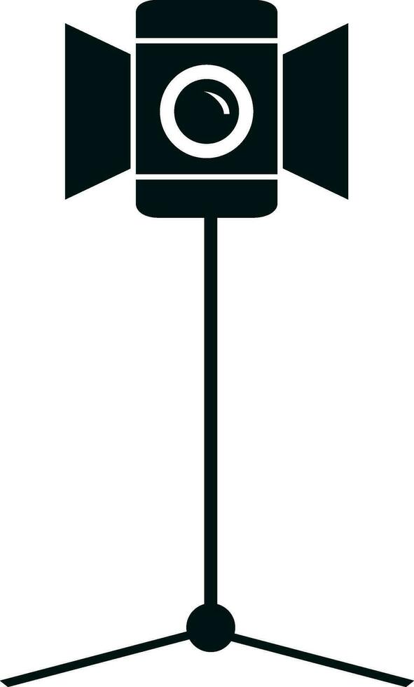Illustration of spot light with tripod. vector