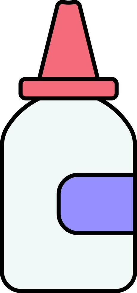 Illustration Of Cone Bottle Icon Colorful Icon. vector