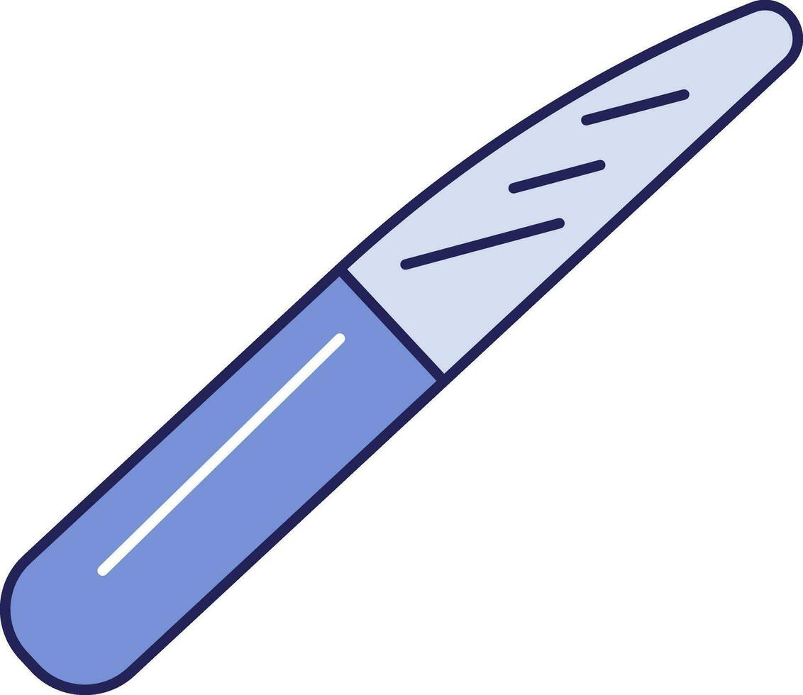 azul cuchillo icono en plano estilo. vector