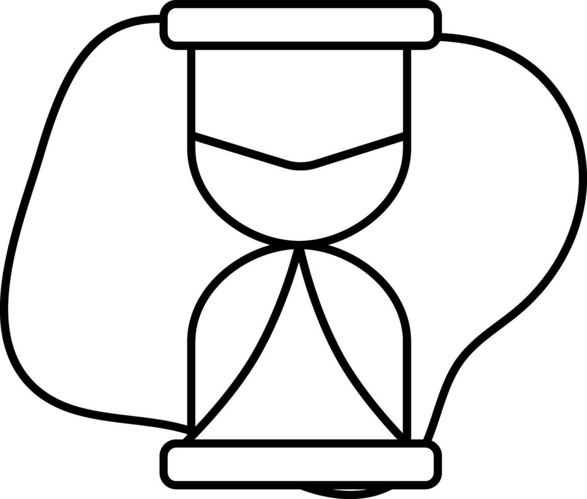 Hourglass Icon On White Background. vector