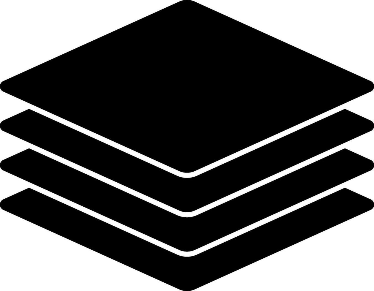 Glyph Style Layers Icon Or Symbol. vector
