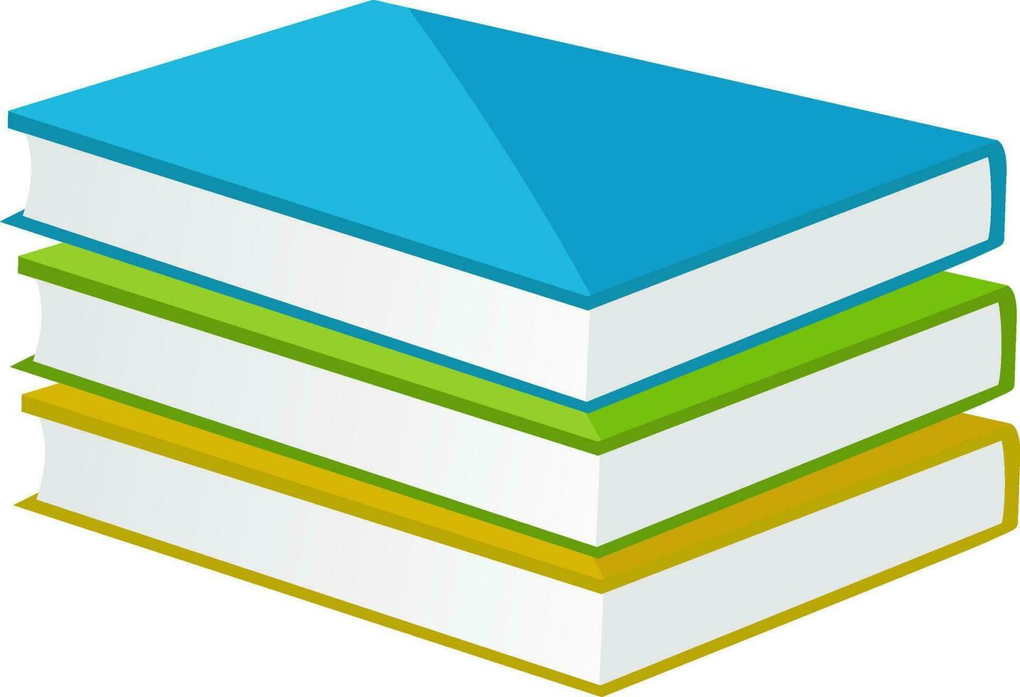 Stack of colorful books. vector