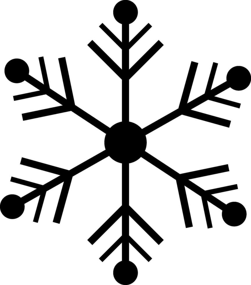 Snowflake sign or symbol. vector