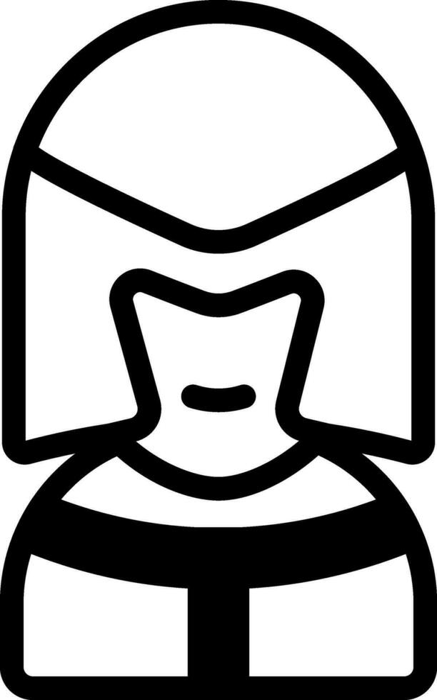 Knight Helmet Icon In Black And White Color. vector