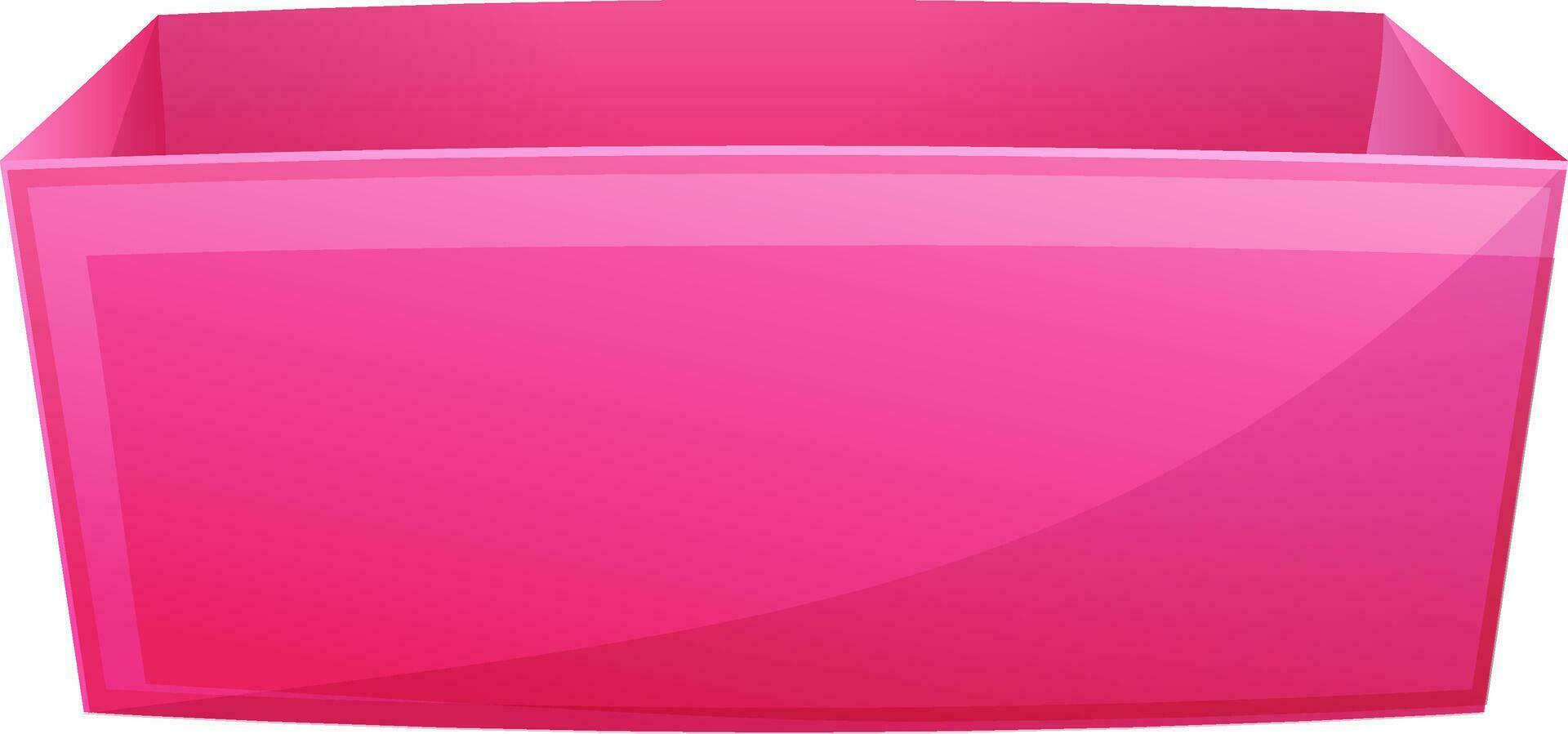 Illustration of pink open box. vector