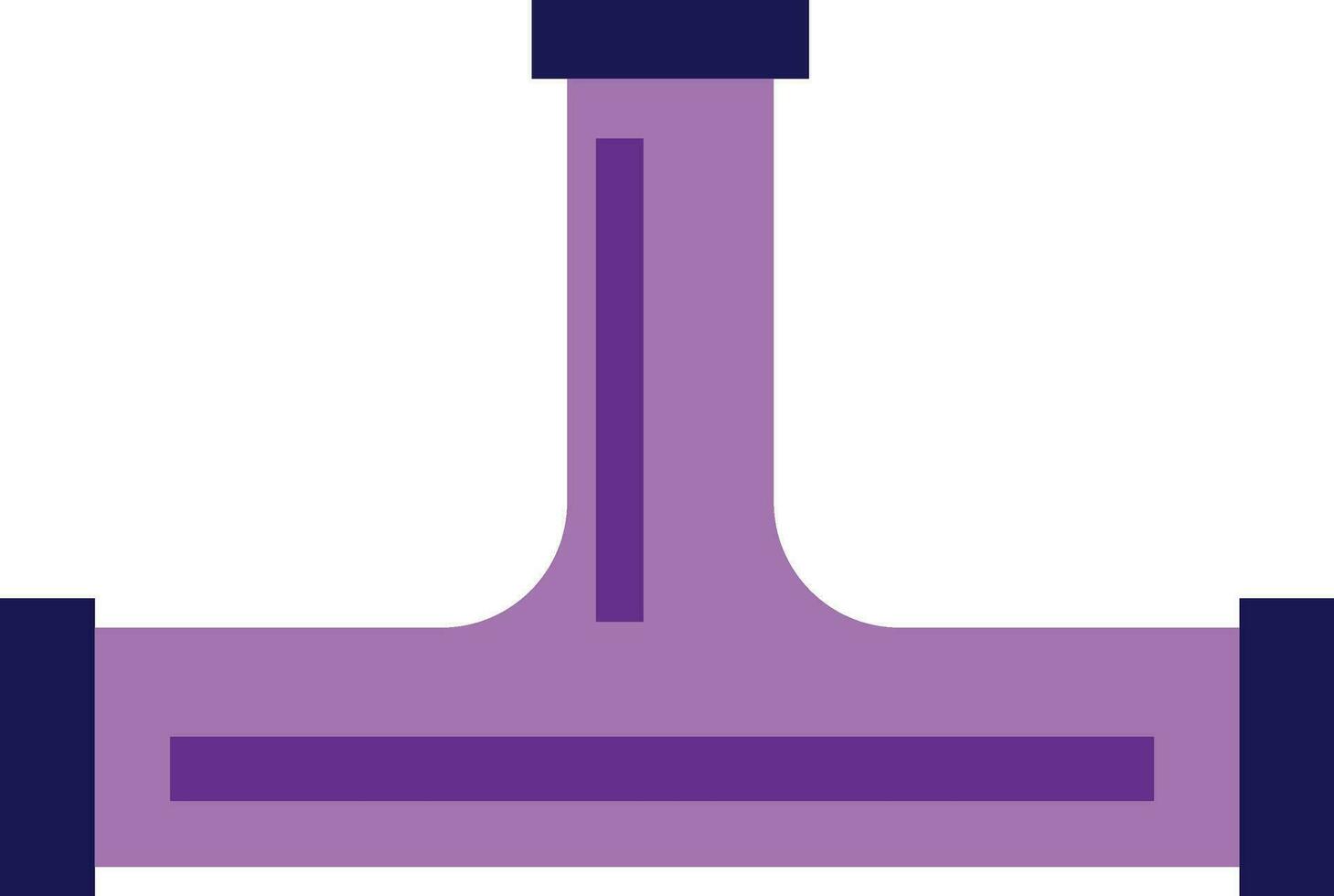 Purple pipe in flat style. vector