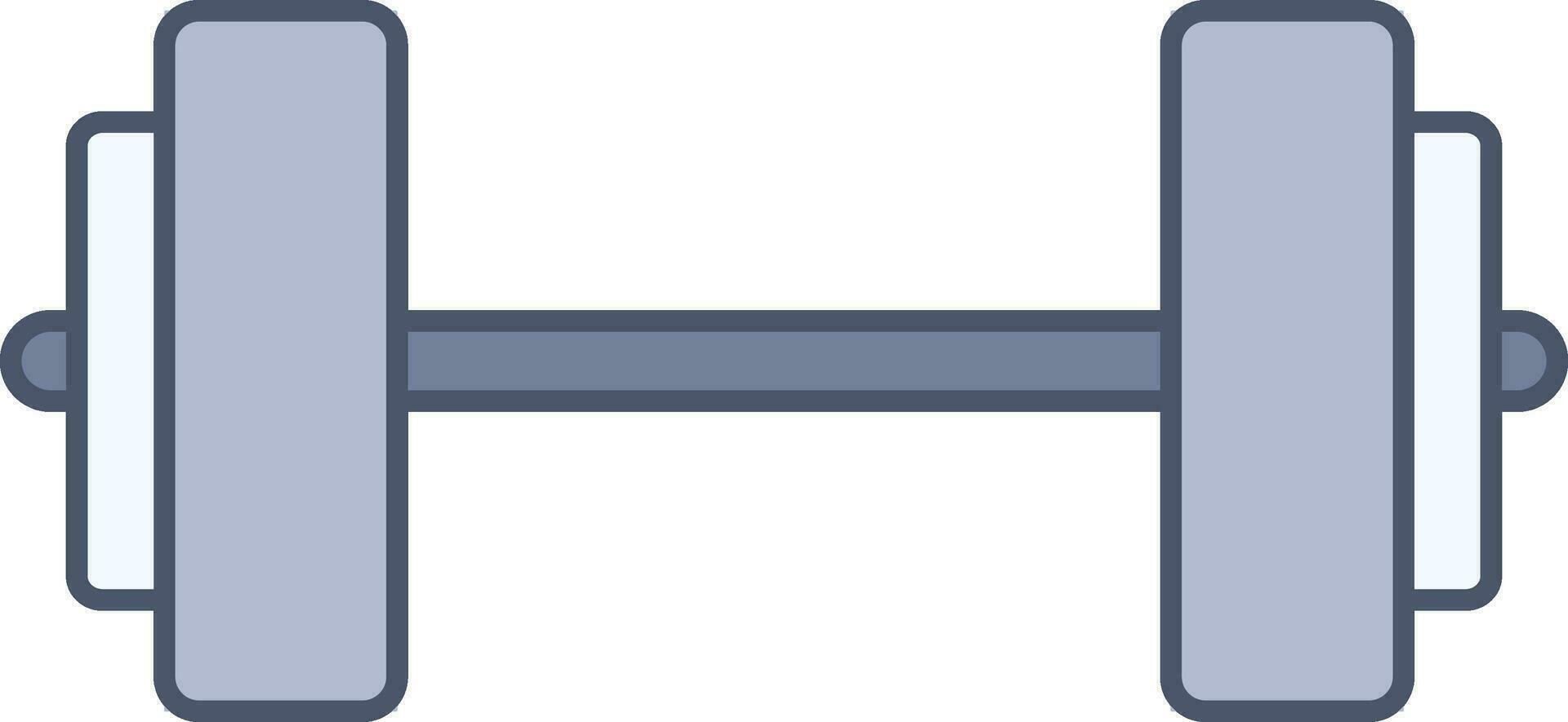 Dumbbell Icon In Blue And Gray Flat Style. vector