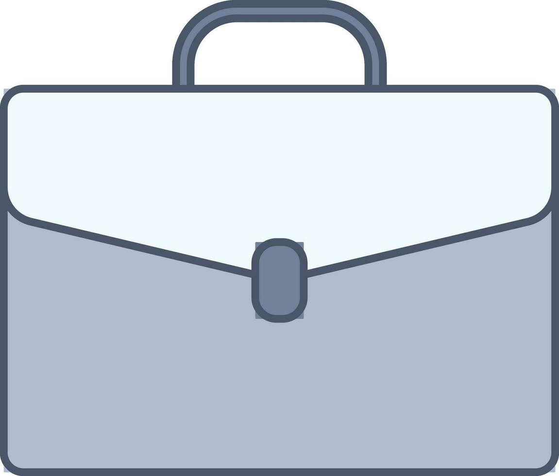 Illustration Of Briefcase Icon Or Symbol In Blue And Gray Color