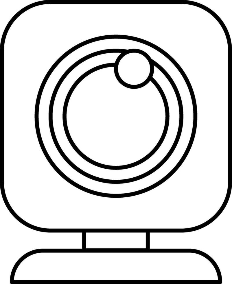 Line art illustration of a web camera icon. vector