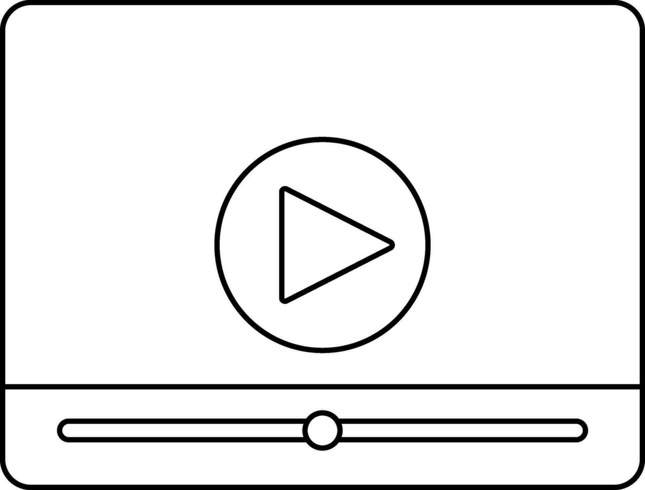 Video picture icon for seen in stroke. vector