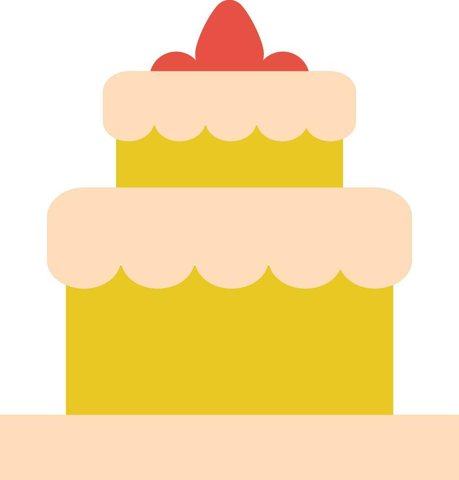 Isoated colorful icon of Cake for celebration concept. vector